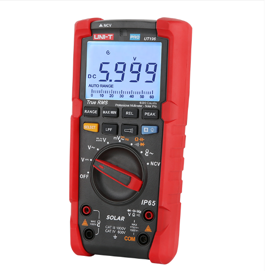 UT196 1700V直流/1500V交流電壓 光伏專業數字萬用表